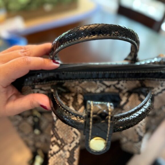 Samantha Brown Embossed Python/Snakeskin backpack - Picture 10 of 15